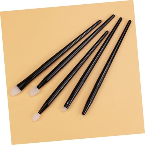 LIFKOME Make up Pinsel Silikon Lidschatten Lippen Augenbrauen Eyeliner Pinsel Schwarz Griff Langlebig Weich Einfach zu Reinigen für Tägliches und Professionelles Make up von LIFKOME