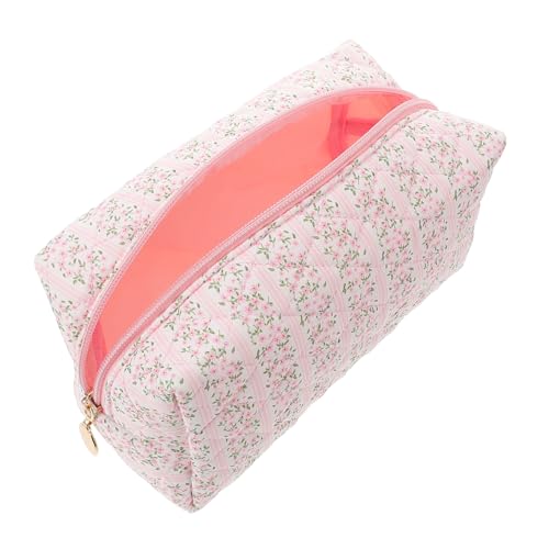 LIFKOME Make-up-Taschen Mit Blumenbeutel Geldbörse Reisekosmetiktasche Offene Flache Make-up-Tasche von LIFKOME