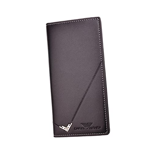LIFKOME Herren Geldbörse Große Kapazität Pu Material Lange Brieftasche Mit Reißverschluss Praktische Geldbörse Für Kreditkarten Und Bargeld Dunkles Kaffee von LIFKOME