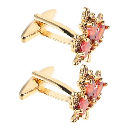 LIFKOME Manschettenknöpfe Ahornblatt Design für Herren Vintage Cufflinks für Hochzeiten Partys und Formelle Anlässe Hochwertige Verarbeitung und Langlebige Materialien von LIFKOME