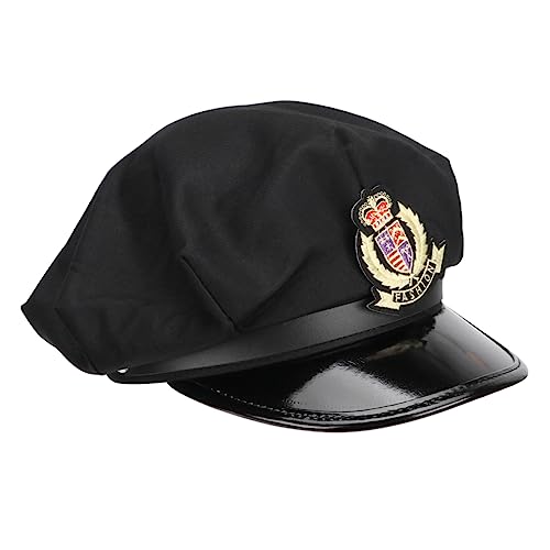 LIFKOME Marine Kostüm Zubehör Matrosenmütze Achteckig Kapitänsmütze Für Cosplay Auftritte Silberweizen von LIFKOME