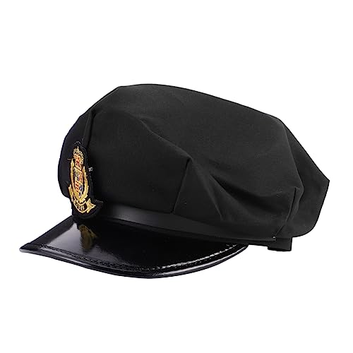 LIFKOME Achteckige Matrosenmütze Kapitänsmütze Marine Kostümmütze für Erwachsene Marine Admiralsmütze Seemütze von LIFKOME