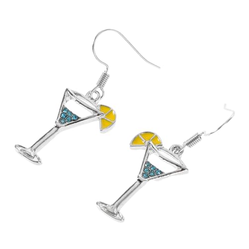 LIFKOME Martini glas Ohrringe Damen Langlebige Leichte Cocktailglas Ohrhänger Modische Statement dangle Ohrringe für Partys Hochzeiten Universeller Schmuck für Frauen von LIFKOME