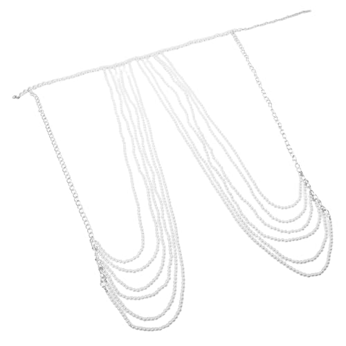 LIFKOME Mehrlagige Schulter-body-chain mit Imitationsperlen Stilvolle Bikini-körperkette für Damen und Mädchen Vintage-inspirierter Hohler Körperschmuck für Partys und Täglichen Gebrauch von LIFKOME