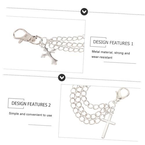 LIFKOME Mehrlagige Silberfarbene Schuhkette mit Sternanhänger Modische Fußkette für Sportliche Schuhe Dekorative Kettenglieder Einfach zu Befestigen Vielseitig für Sneaker und Weiße von LIFKOME