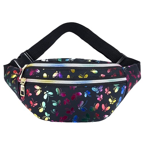 LIFKOME Modische Gürteltasche Damen Pu Crossbody Brusttasche Für Handy Schwarz Mehrzweck Umhängetasche Für Reisen Und Alltag von LIFKOME