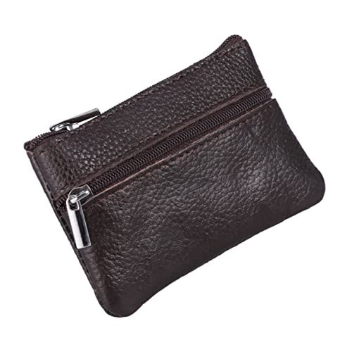 LIFKOME Mini-Leder-münztasche Kleingeldbeutel Mit Reißverschluss Münzbörse Für Damen Und Herren Aufbewahrungstasche Für Scheine Und Münzen von LIFKOME