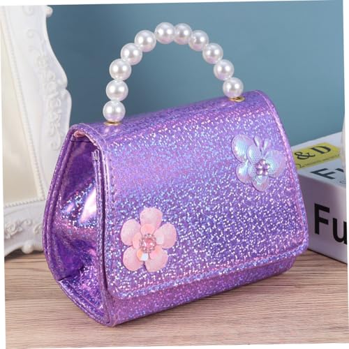 LIFKOME Mini Perlen Handtasche für leichte Crossbody Handtasche mit abnehmbarem Schulterriemen und großem Fassungsvermögen Elegante Violette Umhängetasche für Mädchen von LIFKOME