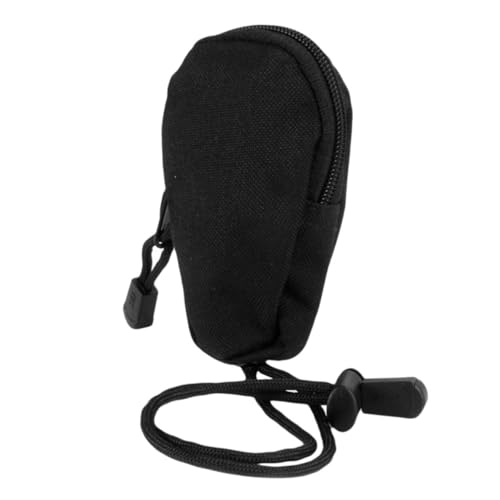 LIFKOME Mini-geldbörse Aus Nylon Tragbare Reise-geldbörse Schlüsseltasche Mit Integriertem Schlüsselring Wechselgeldbörse Für Outdoor-aktivitäten Und Sicher Schwarz von LIFKOME
