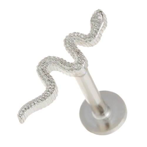 LIFKOME Minimalist Silber Piercing Ohrstecker Schlange Design Leicht und Komfortabel Für Damen Tragus Knorpel Schmuck Alltag und Besondere Anlässe von LIFKOME