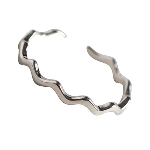 LIFKOME Minimalistischer Verstellbarer Tail Ring Silber Eleganter Modischer Ring für Damen Hochwertiger Schmuck Schädliche Substanzen Langanhaltende Begleiterin für Stilbewusste Frauen von LIFKOME