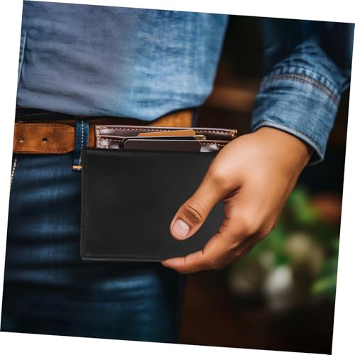 LIFKOME Minimalistisches Herren Kartenetui aus Echtem Material Schlanker Business Card Holder mit Praktischem Kartenfach Leicht und Tragbar für Visitenkartenaufbewahrung und Kartenschutz von LIFKOME