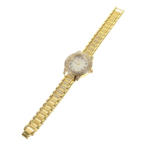 LIFKOME Zarte Diamantuhr Für Herren Mit Diamanten Modische Armbanduhr Aus Edelstahl Robuste Businessuhr Verstellbares Armband Für Komfort Elegantes Design Für Geschäftsleute von LIFKOME