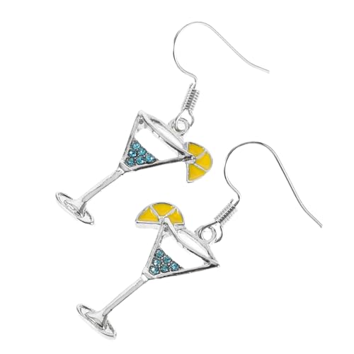 LIFKOME Modische Cocktailglas Ohrringe Damen Leicht Elegant Kreatives Design Tropfen Ohrschmuck für Party Alltag und Brautjungfern von LIFKOME