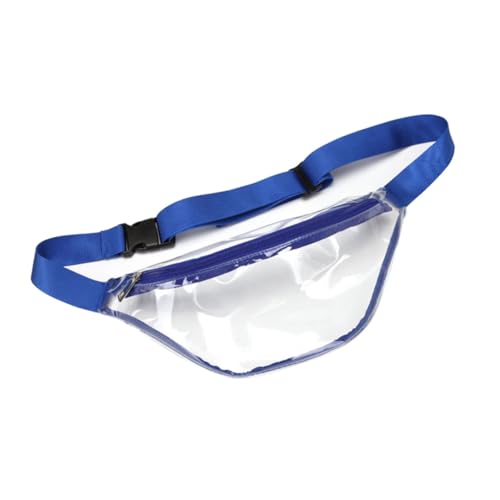 LIFKOME Fashion wasserdichte Bauchtasche Aus Transparentem PVC Für Damen Und Herren Stilvolle Strandtasche Mit Verstellbarem Gürtel Und Praktischer Aufbewahrung Blau von LIFKOME