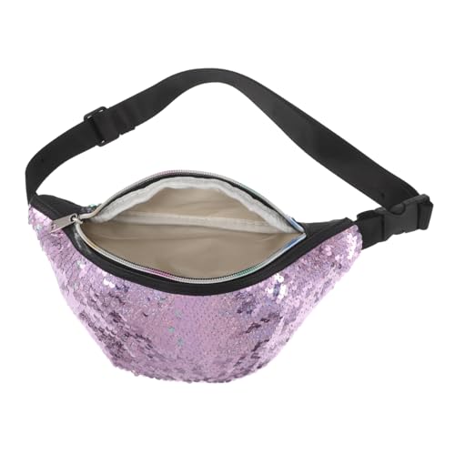 LIFKOME Modische Meerjungfrau Pailletten Bauchtasche Damen Sling Bag mit Verstellbarem Gurt Kleine Reißverschlusstasche Vielseitige Umhängetasche für Reisen Partys und Sportliche von LIFKOME