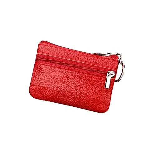 LIFKOME Multifunktionale Damen Geldbörse Portemonnaie Mit Reißverschluss Praktische Aufbewahrung Für Münzen Geld Und Schlüssel Leicht Und Strapazierfähig Rot von LIFKOME
