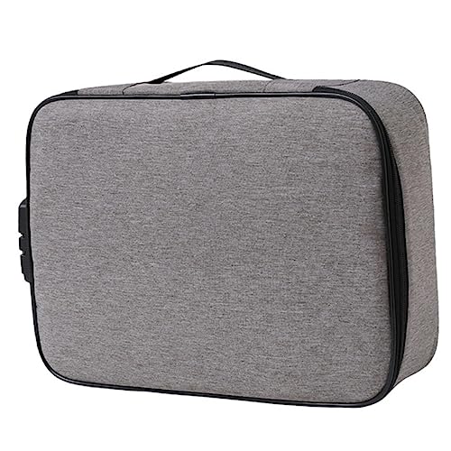 LIFKOME Dokumententasche Mit Schloss Großer Dokumenten Organizer Aus Strapazierfähigem Material Für Sichere Aufbewahrung Von Reisepässen Geburtsurkunden Und Fotos Tragbar Für Zuhause von LIFKOME