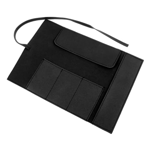 LIFKOME Multifunktionale Federmappe Pu Material Pinsel Kosmetiktasche Organizer mit Reißverschluss Handliche Aufbewahrungstasche für Schule und Malutensilien Schwarz von LIFKOME
