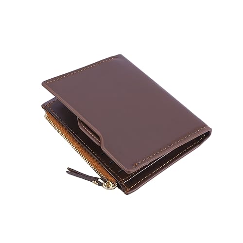 LIFKOME Multifunktionale Geldbörse Mit Reißverschluss Dokumenten Und Kreditkartenhalter Kompaktes Design Für Reisen Geeignet Für Männer Braun Ohne Logo von LIFKOME
