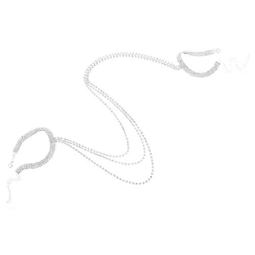 LIFKOME Multilayered Rhinestone Arm Chain Silber mit Tasseln Elegantes Oberarm Armband für Damen Funkelndes Party Hochzeitschmuck Vielseitiger Boho-style Modisches Handgelenk Schmuckstück von LIFKOME