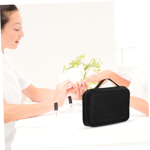 LIFKOME Nagelkunst Pinsel Aufbewahrungstasche Nagelstudio Organizer Großes Fassungsvermögen Leicht Tragbar Mehrlagig Praktisch Für Maniküre Werkzeuge Zuhause und Salon von LIFKOME