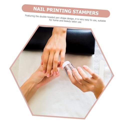 LIFKOME Nail Art Stamper Doppelkopf Silikon Stempel Werkzeug für DIY Nageldesign Anfänger und Profis Kompakt Tragbar Schnelles Nail Stamping für Einzigartige Muster LIFKOME Nail Art Stamper Doppelkopf Silikon Stempel Werkzeug für DIY Nageldesign Anfänger und Profis Kompakt Tragbar Schnelles Nail Stamping für Einzigartige Muster von LIFKOME