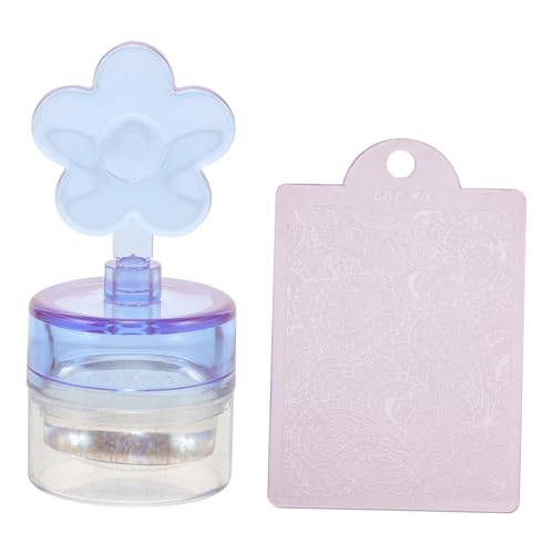 LIFKOME Nail Art Stamper Silikon mit Blumenmotiv Transparentes Leichtes Maniküre stempelset für Kreative Nageldesigns Inkl Kissen für DIY Nail Stamping von LIFKOME
