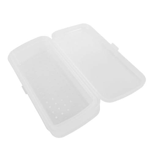 LIFKOME Nail Tool Cleaner Box mit Abnehmbarem Einsatz Doppellagige Sterilisationsbox für Maniküre Transparenter Organizer für Nagelkunstwerkzeuge Platzsparend und Professionell für Salon von LIFKOME