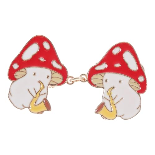 LIFKOME Niedliche Pilz Brosche Anstecknadel Cartoon Emaille Lapel Clip Revers Schmuck Retro Sweater Clip für Kleidung und Schals von LIFKOME