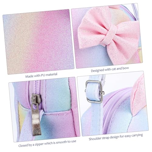 LIFKOME Niedliche Umhängetasche Katze PU Material Leicht und Strapazierfähig Kleine Geldbörse für Mädchen und Teens als und Alltagstasche von LIFKOME