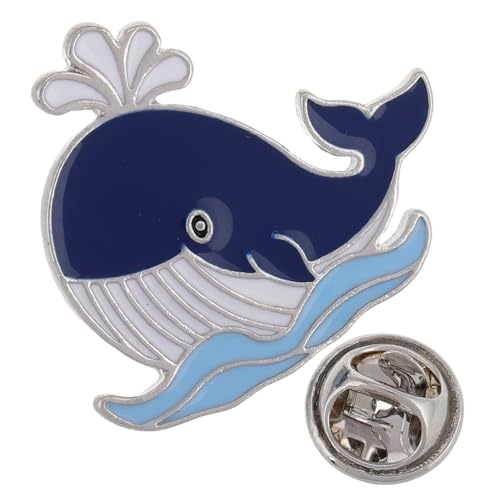 LIFKOME Niedliche Wal Brosche aus robustem Zinklegierungs Pin dekorativer Meeres Tier Anstecker für Kleidung Rucksäcke und vielseitige Accessoires verspieltes Design für Damen und von LIFKOME