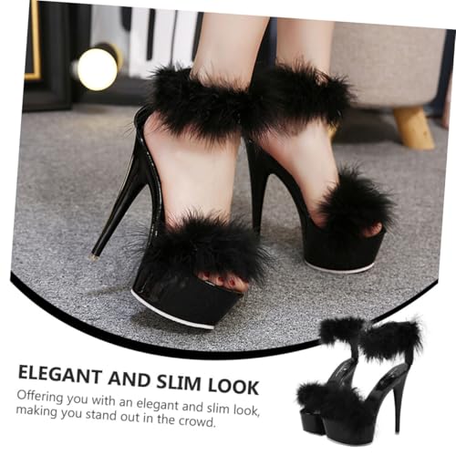 LIFKOME No slip High heeled Sandals Damen Sommer Schuhe Plateau Schwarz Elegant Look von LIFKOME