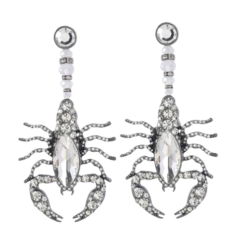 LIFKOME Ohrringe mit Strass Modische Leichte Drop Ohrhänger für Damen und Teenager Eleganter Schmuck mit Einzigartigem Reptilien Design für Alltag und Besondere Anlässe von LIFKOME