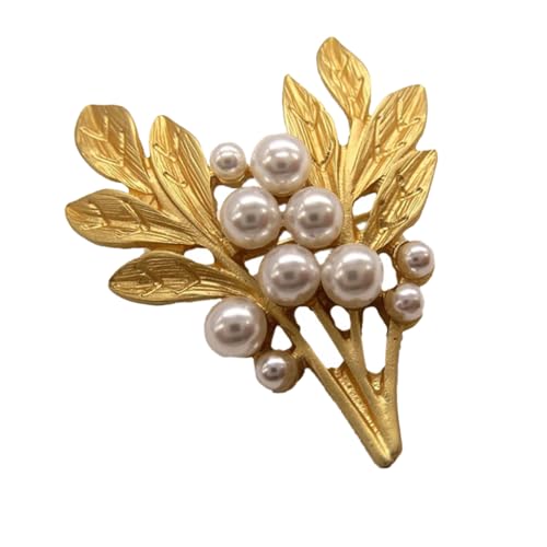 LIFKOME Orchideen Brosche mit Imitationsperlen für Damen Stilvolle Anstecknadel Legierung für Partys und Alltag Vielseitig Kombinierbar mit Kleidern Blusen und Schals von LIFKOME