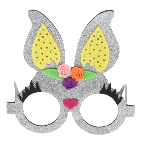 LIFKOME Osterhasen Brille Für Mädchen Lustige Fotorequisiten Mit Silbernen Hasenohren Für Partys Und Feiertagsfeiern Leicht Und Als Partygeschenk von LIFKOME