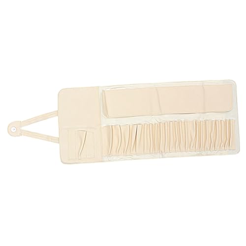 LIFKOME PU Faltbare Kosmetikpinsel Aufbewahrungstasche Fächer Tragbarer Make Up Pinsel Organizer Praktisch Leicht für Reisen und Alltag von LIFKOME