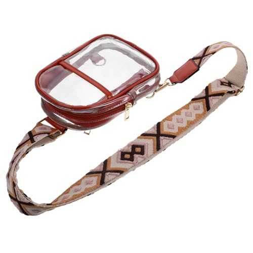 LIFKOME Transparente Umhängetasche Damen Aus wasserdichte Schultertasche Mit Verstellbarem Tragegurt Stilvolle Brusttasche Für Outdoor-aktivitäten Festivals Und Freizeit Braune von LIFKOME