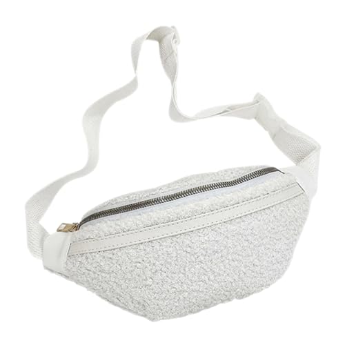 LIFKOME Plüsch Bauchtasche Für Damen Modische Hüfttasche Zum Laufen Wandern Sport Reisen Mit Verstellbarem Schultergurt Praktische Sporttasche Aus Weichem Material von LIFKOME