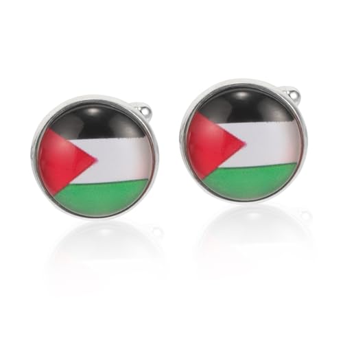 LIFKOME Palästina Flaggen Manschettenknöpfe Herren Langlebige Cufflinks für Business und Hochzeit Modisch Vielseitig Stilvolle Hemdknöpfe von LIFKOME