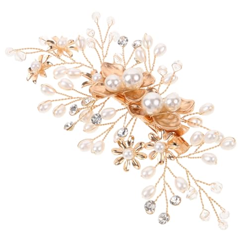 LIFKOME Künstlicher Perlen-haarclip Für Hochzeiten Brautschmuck Mit Blumenmotiv Elegantes Haaraccessoire Für Frauen Für Besondere Anlässe Und Partys von LIFKOME