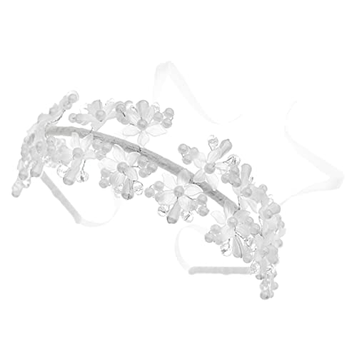 LIFKOME Perlen Haarreif Damen Brautschmuck Hochzeitsstirnband Handgefertigt Glänzend für Braut Party Festliche Anlässe Geeignet von LIFKOME