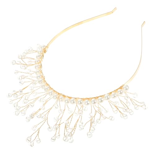 LIFKOME Perlen Stirnband Damen Haarreif Braut Schmuck Hochzeit Party Accessoire Chic und Vielseitig für Frauen und Mädchen von LIFKOME