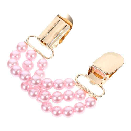 LIFKOME Perlenbrosche Damen Sweater Clip Verschluss Exposure Mode Cloak Chain Kleidung Zubehör für Pullover Cardigans Kleider Shirts Rosa von LIFKOME