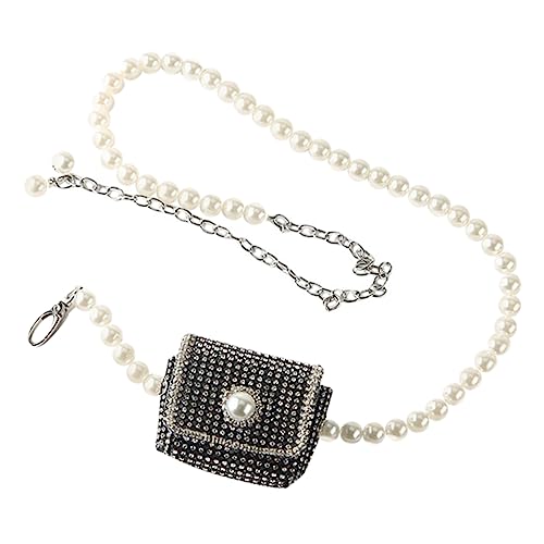 LIFKOME Perlenkettentasche Mit Strass Für Damen Aufbewahrungstasche Leichtgewichtig Zum Tragen Als Umhängetasche Oder Crossbody-Tasche von LIFKOME