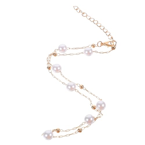 LIFKOME Perlenkette Damen Imitation Perlen Halskette Choker Stilvoll Leicht Hautfreundlich Für Alltag Party Brautschmuck von LIFKOME