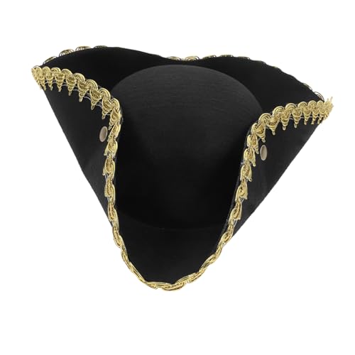 LIFKOME Piratenhut Kunstleder Stilvoller Kopfschmuck Für Halloween Kostümpartys Und Bühnenaufführungen Für Erwachsene Und Geeignet von LIFKOME