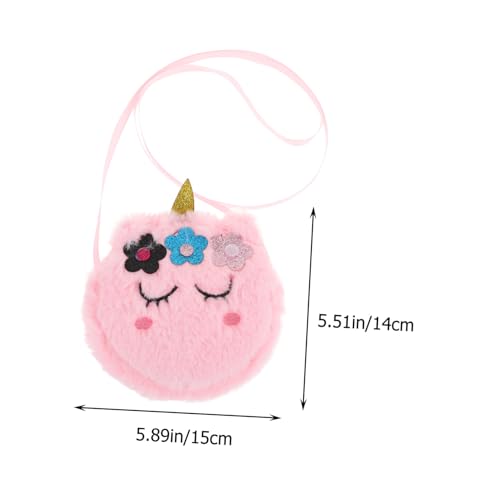 LIFKOME Plüsch Einhorn Umhängetasche Mädchen Niedliche Schultertasche mit Reißverschluss Kompakt Modisch Vielseitig für Schule Party Shopping Langlebig und Weicher von LIFKOME