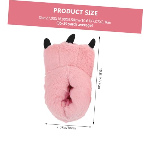 LIFKOME Plüsch Hausschuhe Damen Herren Cartoon Klaue Form Winter Warm Halten Voll Umhüllend Weiche Pantoffeln Für Drinnen Und Draußen Rosa von LIFKOME