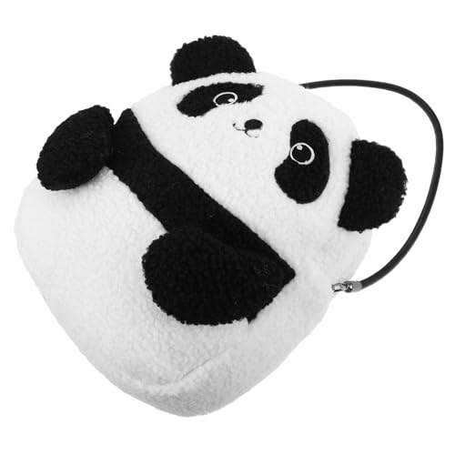 LIFKOME Plüsch Panda Handtasche mit Reißverschluss Großer Kapazität Vielseitige Cartoon Schultertasche für Damen Kuscheliges Stofftier Verwendbar als Schulter Handtasche für Reise Alltag von LIFKOME